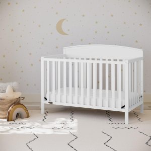 Cuna convertible 5 en 1 Graco Benton (blanca): con certificación GREENGUARD Gold, se convierte de cuna para bebé a cama para niños pequeños, sofá cama y cama de tamaño completo, se adapta a colchones de cuna de tamaño completo estándar